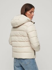 Superdry Nude Hooded Spirit Sports Puffer Jacket - Image 3 of 6