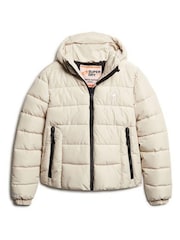 Superdry Nude Hooded Spirit Sports Puffer Jacket - Image 4 of 6