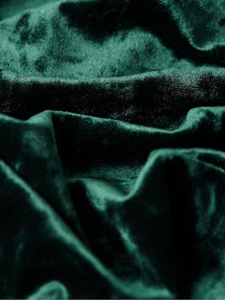 Superdry Green Velvet Long Sleeve Mini Dress - Image 5 of 5