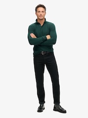 Superdry Green Long Sleeve Cotton Pique Polo Shirt - Image 2 of 5