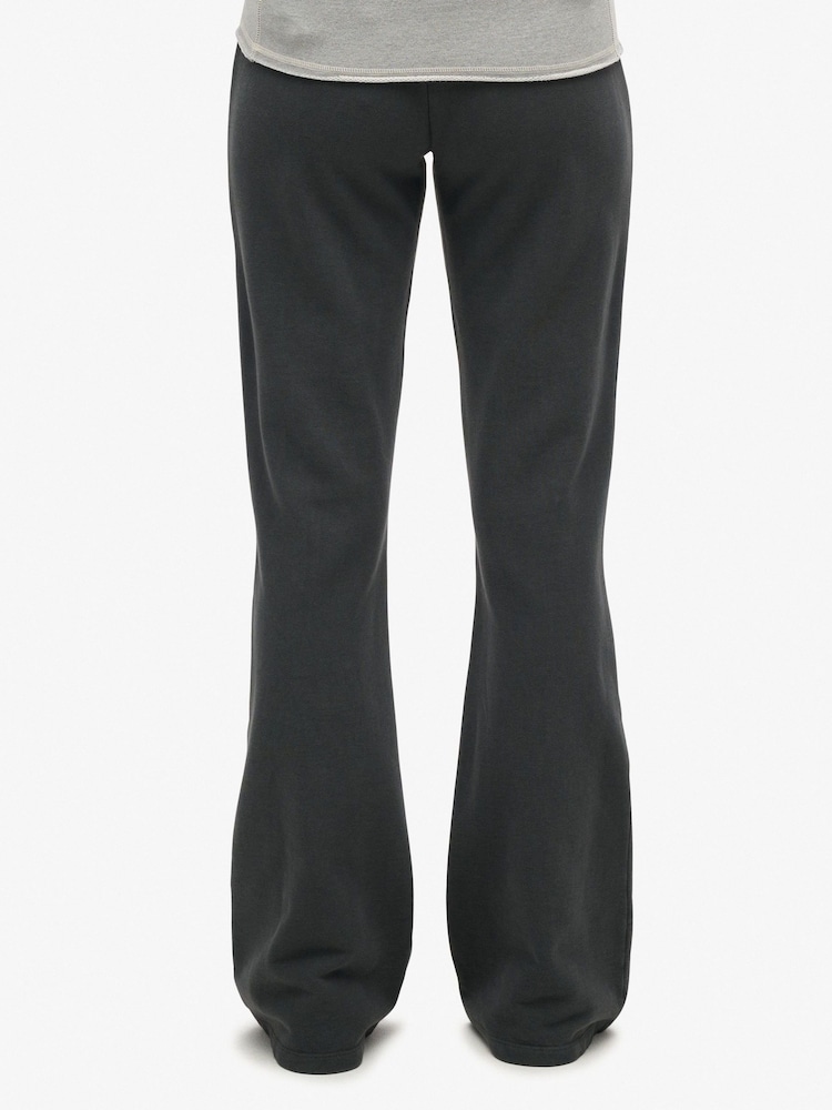 Superdry Green Athletic Essentials Wide Leg 100% Cotton Joggers - Image 3 of 6