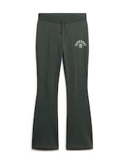 Superdry Green Athletic Essentials Wide Leg 100% Cotton Joggers - Image 4 of 6