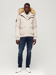Superdry Nude Hooded Everest Puffer Bomber Jacket - Image 2 of 6