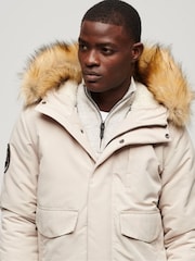 Superdry Nude Hooded Everest Puffer Bomber Jacket - Image 3 of 6