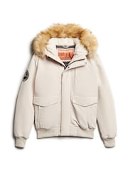Superdry Nude Hooded Everest Puffer Bomber Jacket - Image 6 of 6