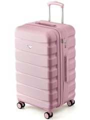 Flight Knight Pink 70cm Trunk Suitcase Hard Shell Checked Luggage Long-Haul Travel Large Capacity Interior & TSA Lock Approved on Most UK  Airlines - Image 1 of 1