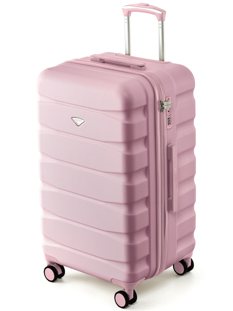 Flight Knight Pink 70cm Trunk Suitcase Hard Shell Checked Luggage Long-Haul Travel Large Capacity Interior & TSA Lock Approved on Most UK  Airlines - Image 1 of 1