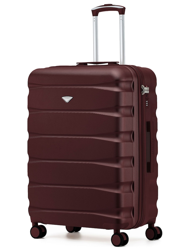 Flight Knight Brown Large Check in 25" Lightweight 8 Wheel ABS Hard Case Hold Suitcase Suitcaed Baggage 82L Capacity - Image 1 of 1