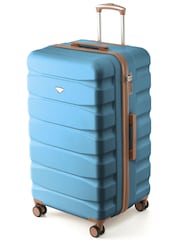 Flight Knight Blue 80cm Trunk Suitcase Hard Shell Checked Luggage Long-Haul Travel Large Capacity Interior & TSA Lock Approved on Most UK  Airlines - Image 1 of 1