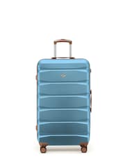 Flight Knight Blue 80cm Trunk Suitcase Hard Shell Checked Luggage Long-Haul Travel Large Capacity Interior & TSA Lock Approved on Most UK  Airlines - Image 3 of 3
