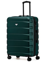 Flight Knight Green Large Check in 25" Lightweight 8 Wheel ABS Hard Case Hold Suitcase Suitcaed Baggage 82L Capacity - Image 1 of 1