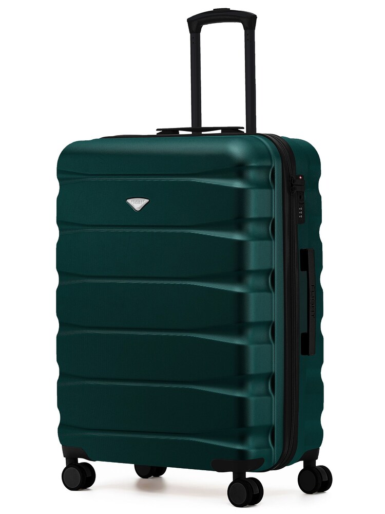 Flight Knight Green Large Check in 25" Lightweight 8 Wheel ABS Hard Case Hold Suitcase Suitcaed Baggage 82L Capacity - Image 1 of 1
