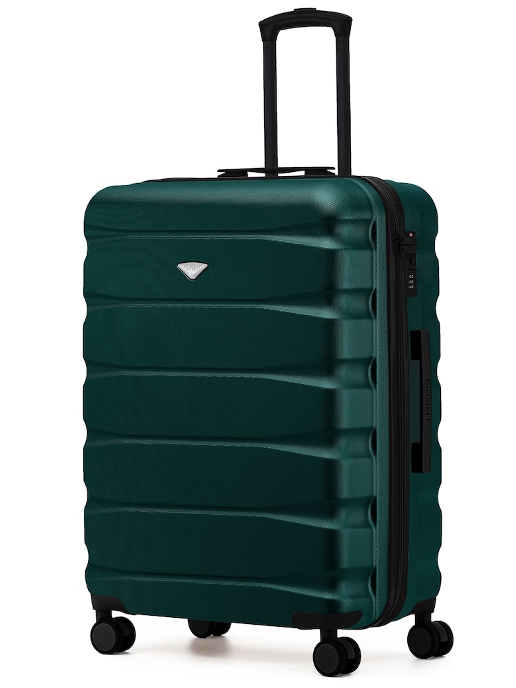 Flight Knight Green 8 Wheel ABS Hard Case Hold Suitcase - Image 2 of 4 Flight Knight Green 8 Wheel ABS Hard Case Hold Suitcase - Image 2 of 4