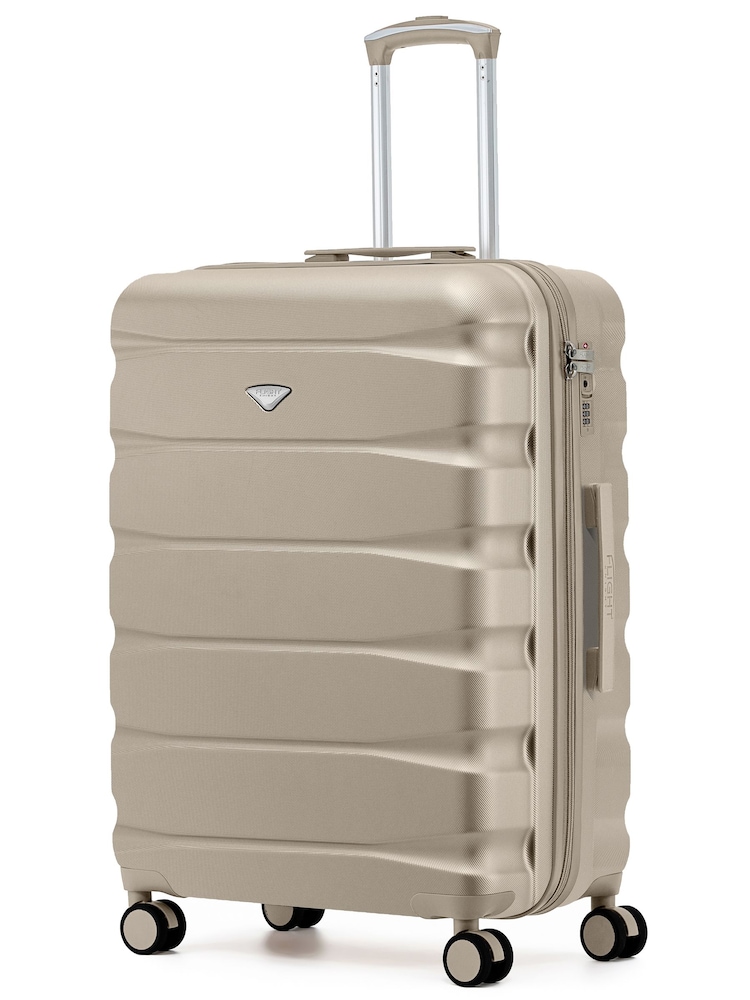 Flight Knight Nude Large Check in 25" Lightweight 8 Wheel ABS Hard Case Hold Suitcase Suitcaed Luggage 82L Capacity - Image 1 of 1 Flight Knight Nude Large Check in 25" Lightweight 8 Wheel ABS Hard Case Hold Suitcase Suitcaed Luggage 82L Capacity - Image 1 of 1