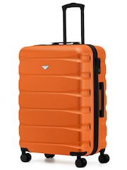 Flight Knight Orange Large Check in 25" Lightweight 8 Wheel ABS Hard Case Hold Suitcase Suitcaed Baggage 82L Capacity - Image 1 of 1