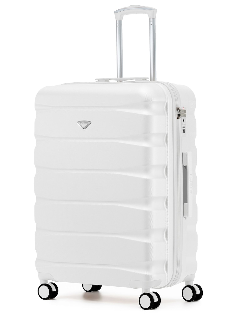 Flight Knight Chalk White 8 Wheel ABS Hard Case Hold Suitcase - Image 1 of 1 Flight Knight Chalk White 8 Wheel ABS Hard Case Hold Suitcase - Image 1 of 1
