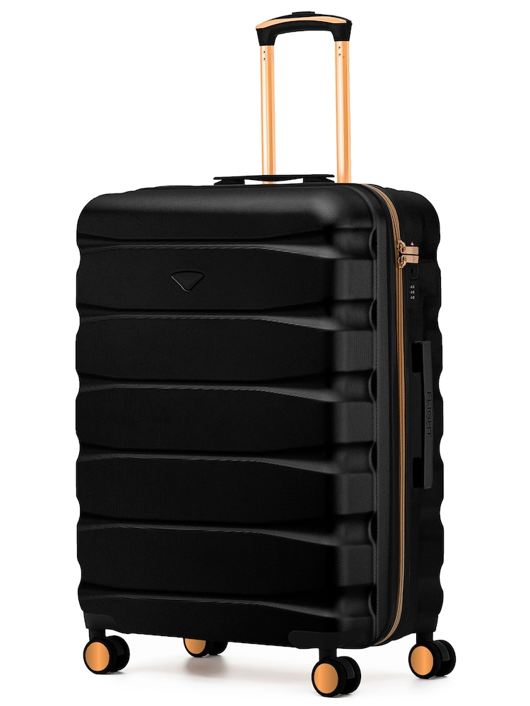 Flight Knight Black Ground 8 Wheel ABS Hard Case Hold Suitcase - Image 1 of 1 Flight Knight Black Ground 8 Wheel ABS Hard Case Hold Suitcase - Image 1 of 1