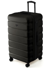 Flight Knight Black 80cm Trunk Suitcase Hard Shell Checked Luggage Long-Haul Travel Large Capacity Interior & TSA Lock Approved on Most UK  Airlines - Image 1 of 1