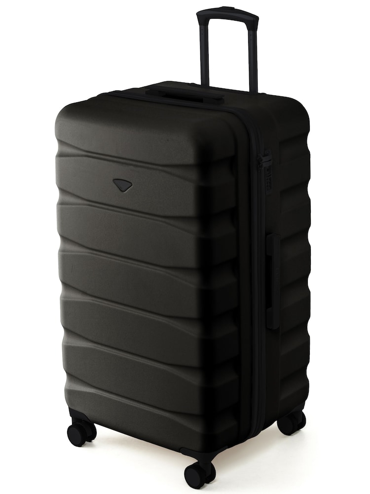 Flight Knight Black 80cm Trunk Suitcase Hard Shell Checked Luggage Long-Haul Travel Large Capacity Interior & TSA Lock Approved on Most UK  Airlines - Image 1 of 1