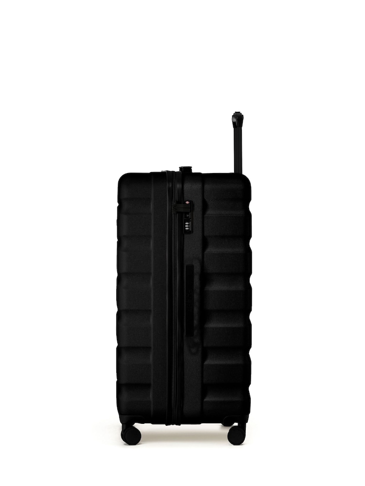 Flight Knight Black 80cm Trunk Suitcase Hard Shell Checked Luggage Long-Haul Travel Large Capacity Interior & TSA Lock Approved on Most UK  Airlines - Image 2 of 3