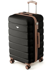 Flight Knight Black 70cm Trunk Suitcase Hard Shell Checked Luggage Long-Haul Travel Large Capacity Interior & TSA Lock Approved on Most UK  Airlines - Image 1 of 1