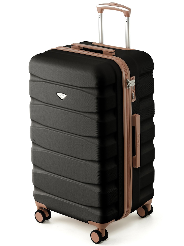 Flight Knight Black 70cm Trunk Suitcase Hard Shell Checked Luggage Long-Haul Travel Large Capacity Interior & TSA Lock Approved on Most UK  Airlines - Image 1 of 1