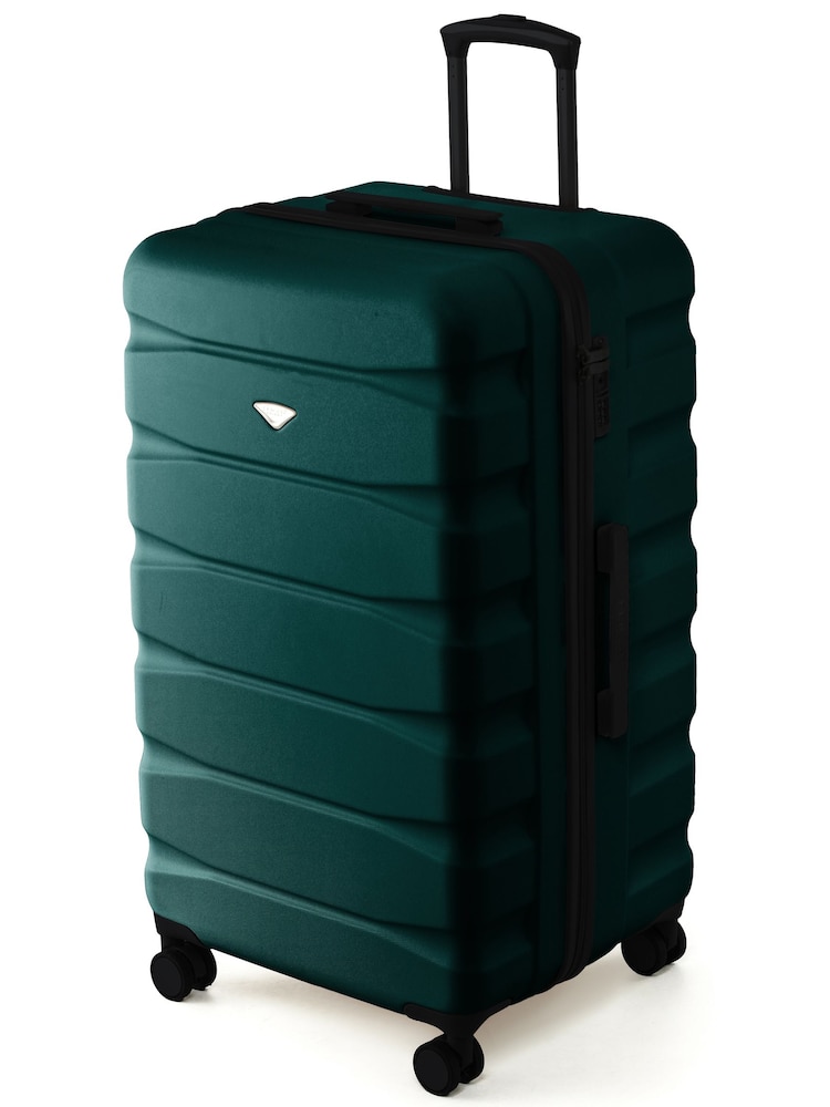 Flight Knight Green 80cm Trunk Suitcase Hard Shell Checked Luggage Long-Haul Travel Large Capacity Interior & TSA Lock Approved on Most UK  Airlines - Image 1 of 1