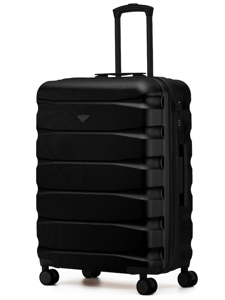 Flight Knight Black 8 Wheel ABS Hard Case Hold Suitcase - Image 2 of 4 Flight Knight Black 8 Wheel ABS Hard Case Hold Suitcase - Image 2 of 4