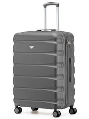 Flight Knight Grey Large Check in 25" Lightweight 8 Wheel ABS Hard Case Hold Suitcase Suitcaed Baggage 82L Capacity - Image 1 of 1