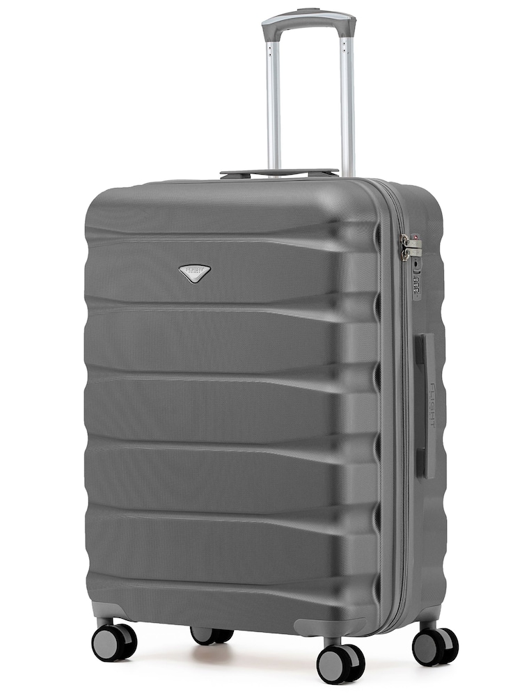 Flight Knight Grey 8 Wheel ABS Hard Case Hold Suitcase - Image 2 of 4 Flight Knight Grey 8 Wheel ABS Hard Case Hold Suitcase - Image 2 of 4