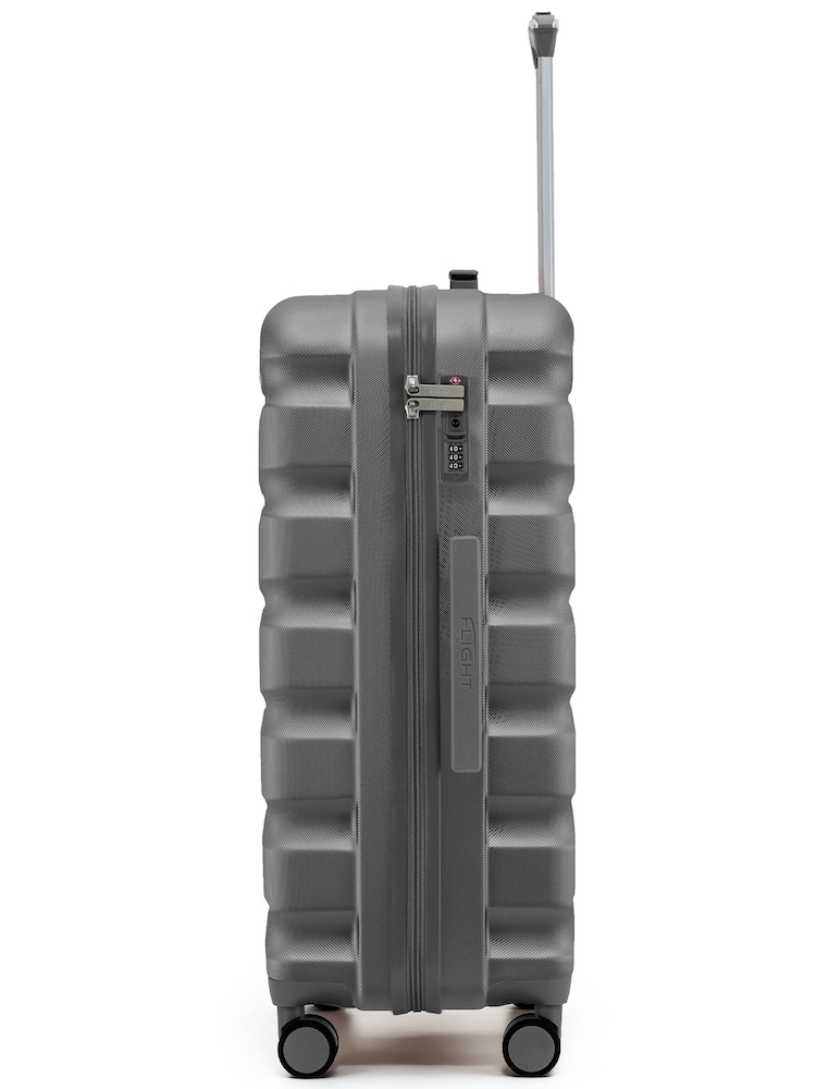 Flight Knight Grey 8 Wheel ABS Hard Case Hold Suitcase - Image 4 of 4 Flight Knight Grey 8 Wheel ABS Hard Case Hold Suitcase - Image 4 of 4