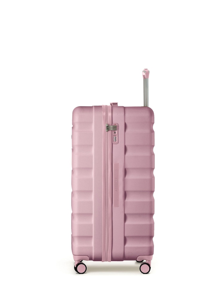 Flight Knight Light Pink 80cm Trunk Suitcase Hard Shell Checked Luggage Long-Haul Travel Large Capacity Interior & TSA Lock Approved on Most UK Airlines - Image 2 of 3 Flight Knight Light Pink 80cm Trunk Suitcase Hard Shell Checked Luggage Long-Haul Travel Large Capacity Interior & TSA Lock Approved on Most UK Airlines - Image 2 of 3