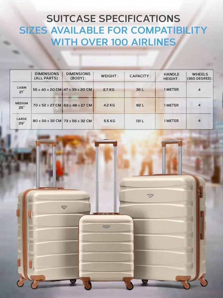 Flight Knight Beige Ryanair (Priority) Over Head Luggage Cabin Case + Checked Baggage Hold Luggage - Image 5 of 5