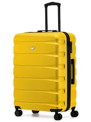 Flight Knight Yellow Large Check in 25" Lightweight 8 Wheel ABS Hard Case Hold Suitcase Suitcaed Baggage 82L Capacity - Image 1 of 1