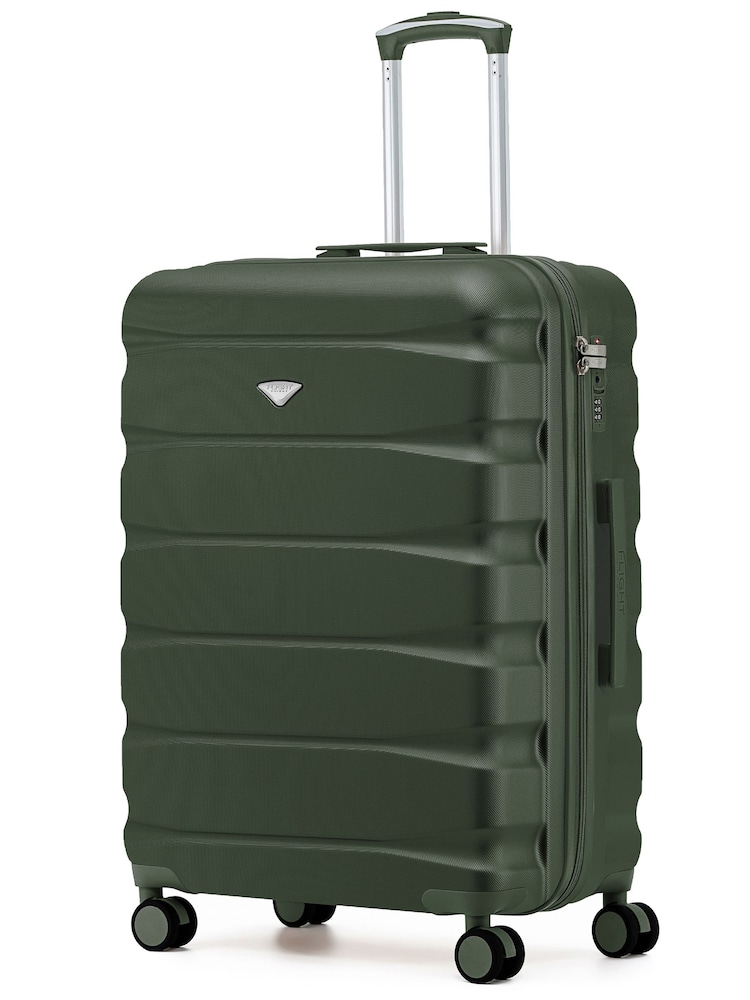 Flight Knight Dark Green 8 Wheel ABS Hard Case Hold Suitcase - Image 2 of 4 Flight Knight Dark Green 8 Wheel ABS Hard Case Hold Suitcase - Image 2 of 4