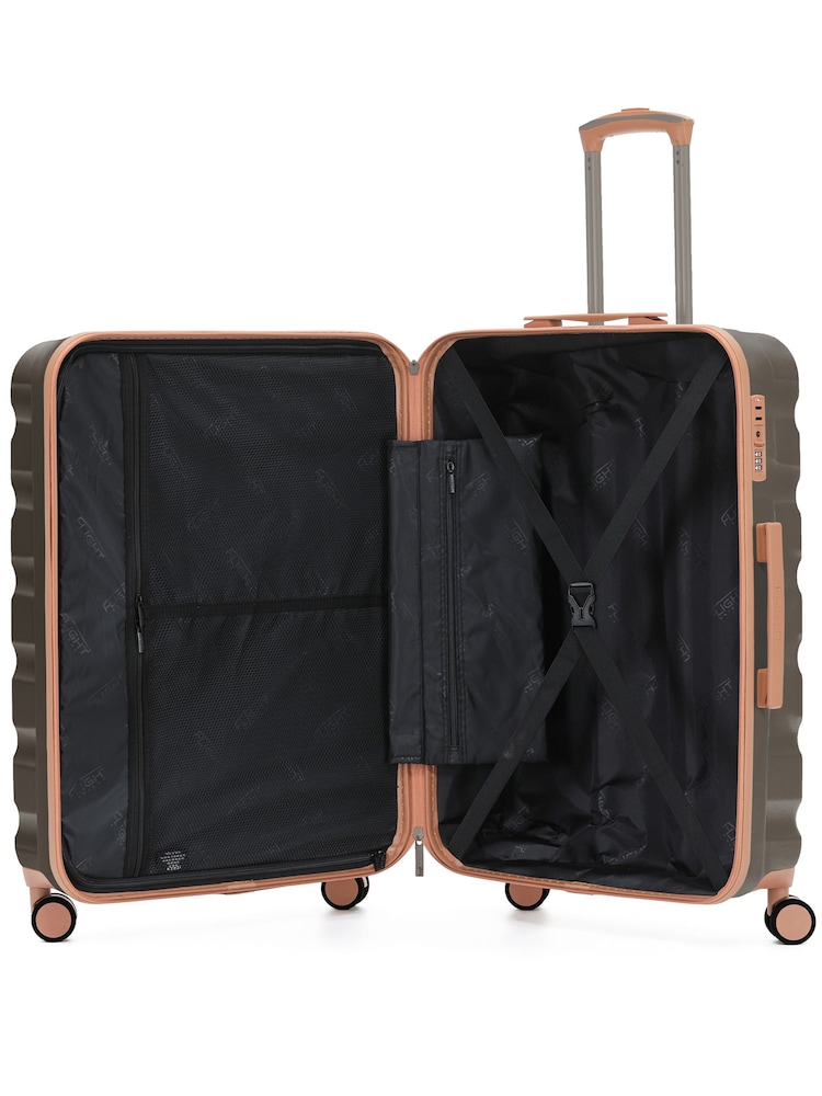 Flight Knight Brown 8 Wheel ABS Hard Case Hold Suitcase - Image 4 of 4 Flight Knight Brown 8 Wheel ABS Hard Case Hold Suitcase - Image 4 of 4