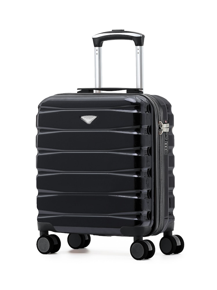 Flight Knight Black Chrome Hand Luggage Maximum Size Approved for EasyJet Free Carry On Underseat Cabin Bag Maximum Size - Image 1 of 1 Flight Knight Black Chrome Hand Luggage Maximum Size Approved for EasyJet Free Carry On Underseat Cabin Bag Maximum Size - Image 1 of 1