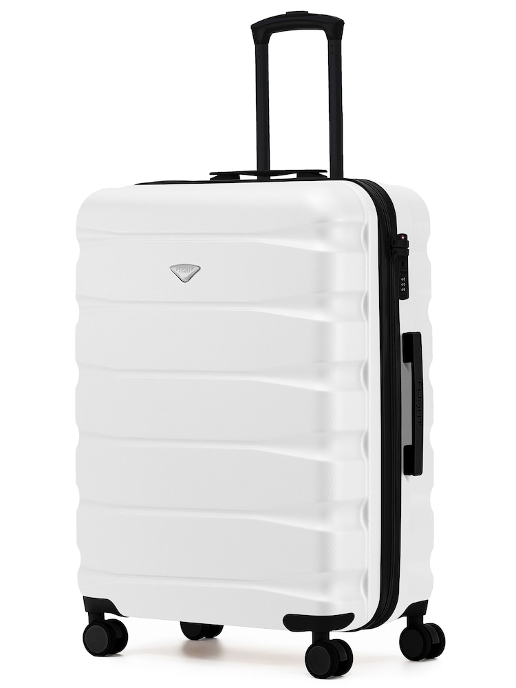 Flight Knight White Large Check in 25" Lightweight 8 Wheel ABS Hard Case Hold Suitcase Suitcaed Baggage 82L Capacity - Image 1 of 1