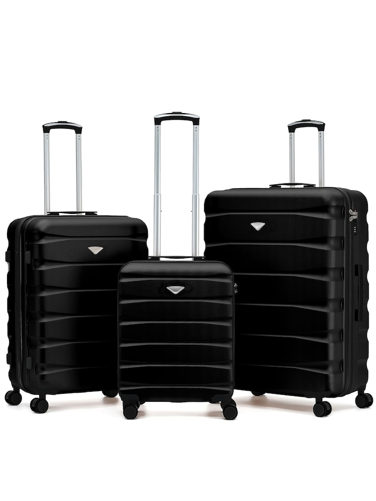 Flight Knight Black Chrome Ryanair (Priority) Over Head Luggage Cabin Case + Checked Baggage Hold Luggage - Image 1 of 1 Flight Knight Black Chrome Ryanair (Priority) Over Head Luggage Cabin Case + Checked Baggage Hold Luggage - Image 1 of 1