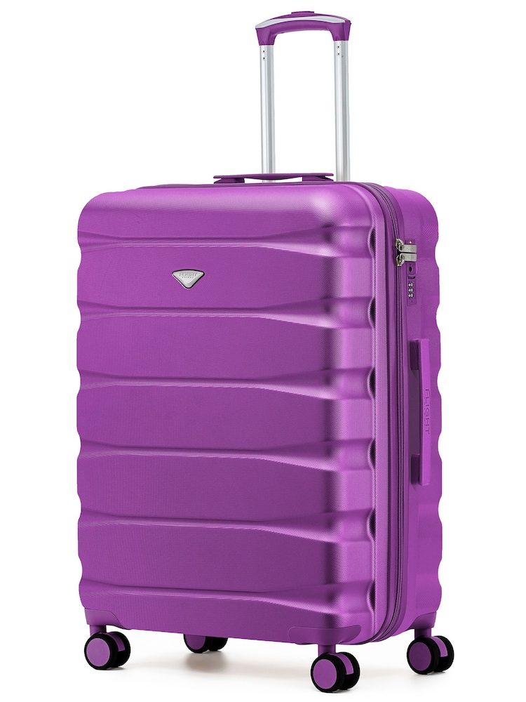 Flight Knight Purple Large Check in 25" Lightweight 8 Wheel ABS Hard Case Hold Suitcase Suitcaed Baggage 82L Capacity - Image 1 of 1