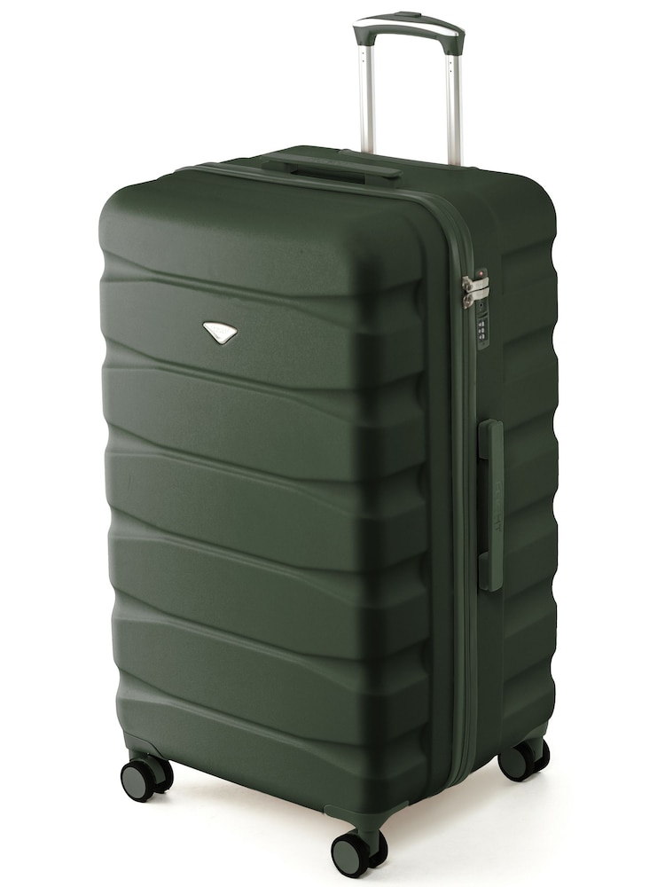 Flight Knight Dark Green 80cm Trunk Suitcase Hard Shell Checked Luggage Long-Haul Travel Large Capacity Interior & TSA Lock Approved on Most UK  Airlines - Image 1 of 1