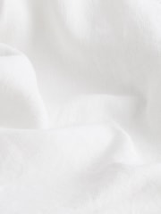 White Overhead Linen Blend Short Sleeve Shirt - Image 7 of 7