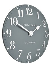 Thomas Kent Clocks Grey Large Arabic Flax Wall Clock - Image 3 of 5