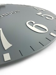 Thomas Kent Clocks Grey Large Arabic Flax Wall Clock - Image 5 of 5