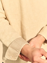 Stone Natural Overhead Linen Blend Long Sleeve Shirt - Image 6 of 9