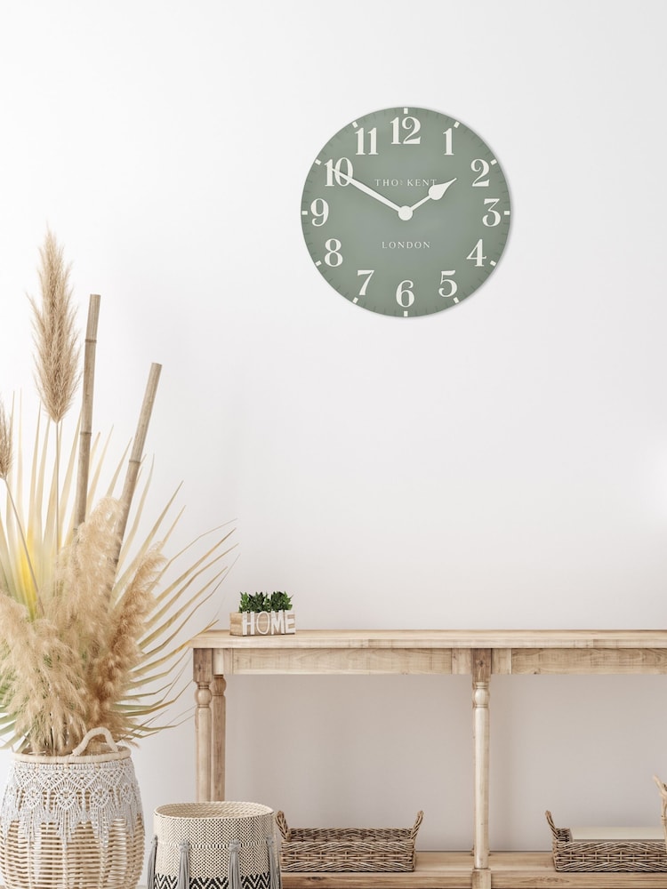 Thomas Kent Clocks Green Large Arabic Seagrass Wall Clock - Image 1 of 5
