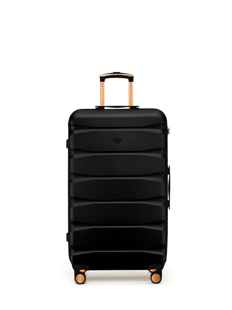 Flight Knight Black Chrome 80cm Trunk Suitcase Hard Shell Checked Luggage Long-Haul Travel Large Capacity Interior & TSA Lock Approved on Most UK  Airlines - Image 3 of 3