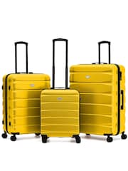 Flight Knight Yellow 55x40x20cm Ryanair (Priority) Over Head Luggage Cabin Case + Medium & Large Checked Baggage Hold Luggage - Image 1 of 1