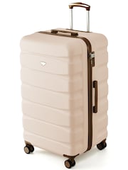 Flight Knight Cream 80cm Trunk Suitcase Hard Shell Checked Luggage Long-Haul Travel Large Capacity Interior & TSA Lock Approved on Most UK  Airlines - Image 1 of 1