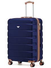 Flight Knight Blue Large Check in 25" Lightweight 8 Wheel ABS Hard Case Hold Suitcase Suitcaed Baggage 82L Capacity - Image 1 of 1